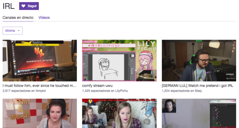 Twitch añade IRL, un canal dedicado para que los streamers puedan platicar o compartir vlogs sin problemas