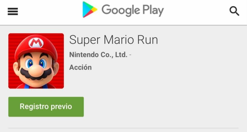 Ya hay pre-registro de Super Mario Run para Android 